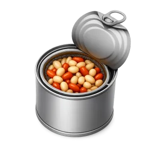 canned beans drained